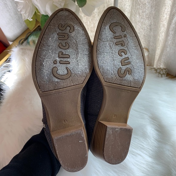 SAM EDELMAN CIRCUS BROWN ZIPPERED BOOTIES SIZE 8.5 - Picture 10 of 16